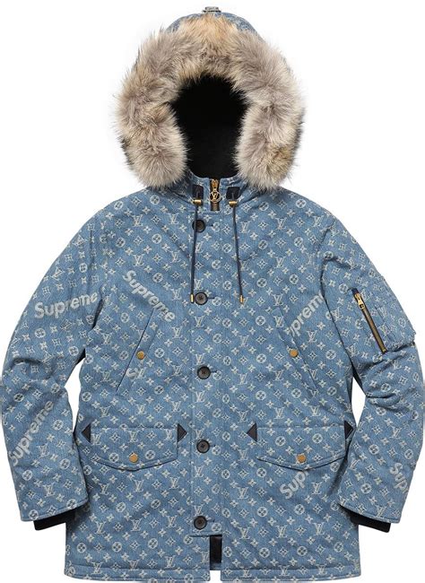 supreme louis vuitton parka retail|louis vuitton supreme shoes.